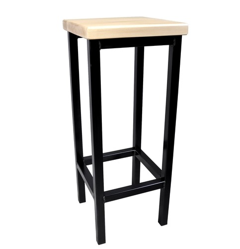 Barhocker stahl holz massiv - stahl,